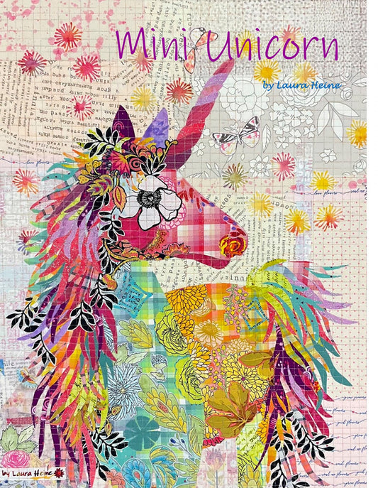 Mini Unicorn Collage Pattern by Laura Heine # FWLHMU - Special Order