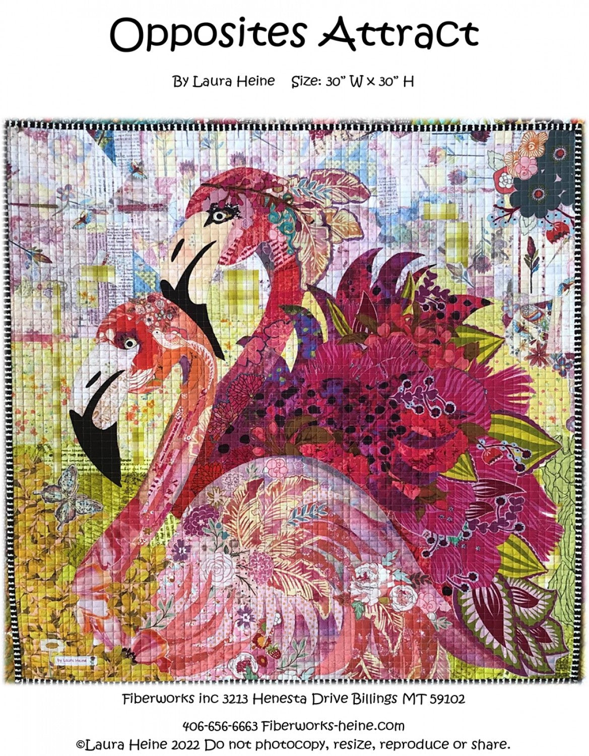 Opposites Attract Collage Pattern by Laura Heine # FWLHOPA - Special Order