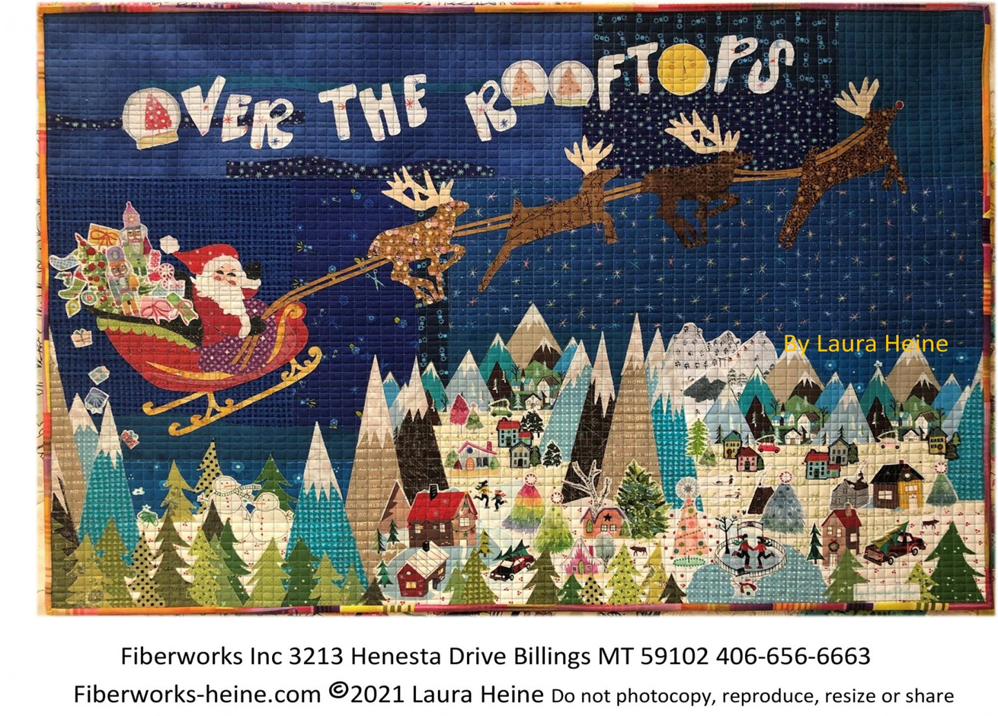 Over The Rooftops Collage Pattern by Laura Heine # FWLHOTR - Special Order