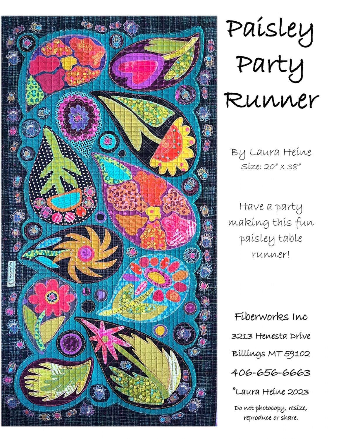 Paisley Party Runner Collage Pattern # FWLHPPR - Special Order