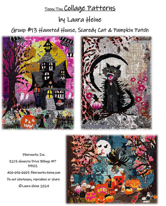 Teeny Tiny Group #13 Haunted House, Scaredy Cat & Pumpkin Patch # FWLHTT13 - Special Order