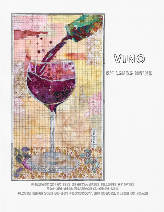 Vino Collage Pattern by Laura Heine # FWLHVINO - Special Order