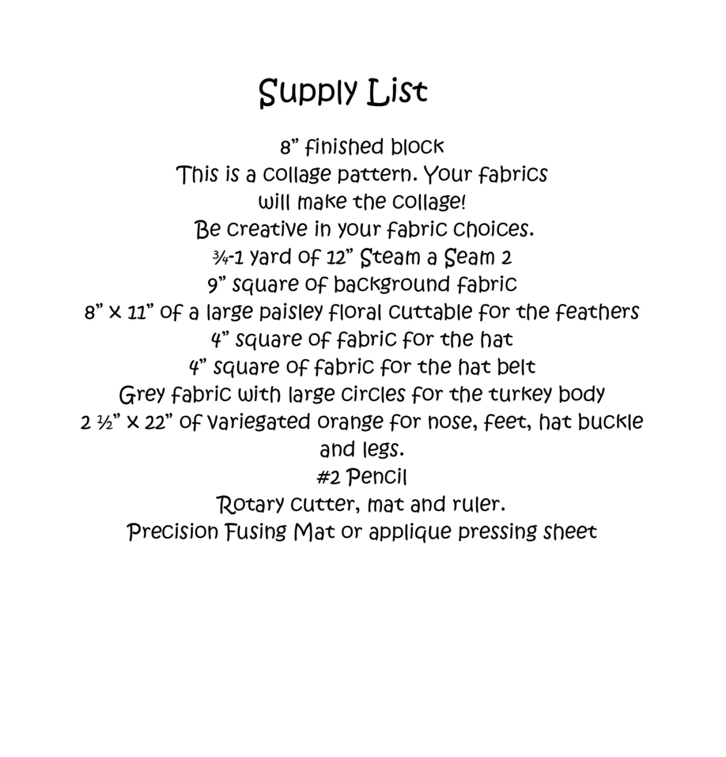 Whatevers! #27 Gobble Gobble Collage Pattern by Laura Heine