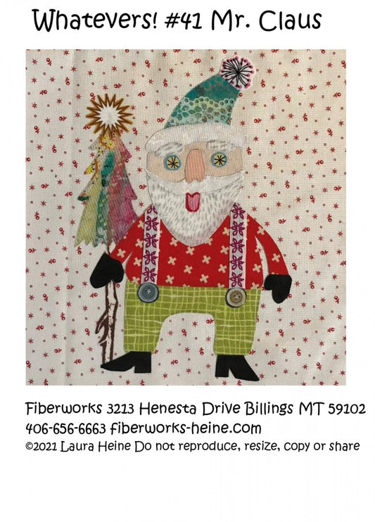 Whatevers! #41 Mr. Claus Collage Pattern by Laura Heine # FWLHWHAT41 - Special Order