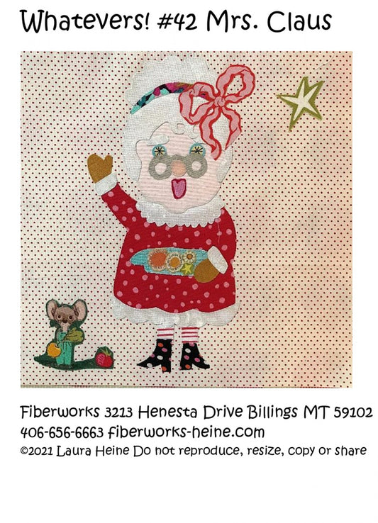 Whatevers! #42 Mrs. Claus Collage Pattern by Laura Heine # FWLHWHAT42 - Special Order