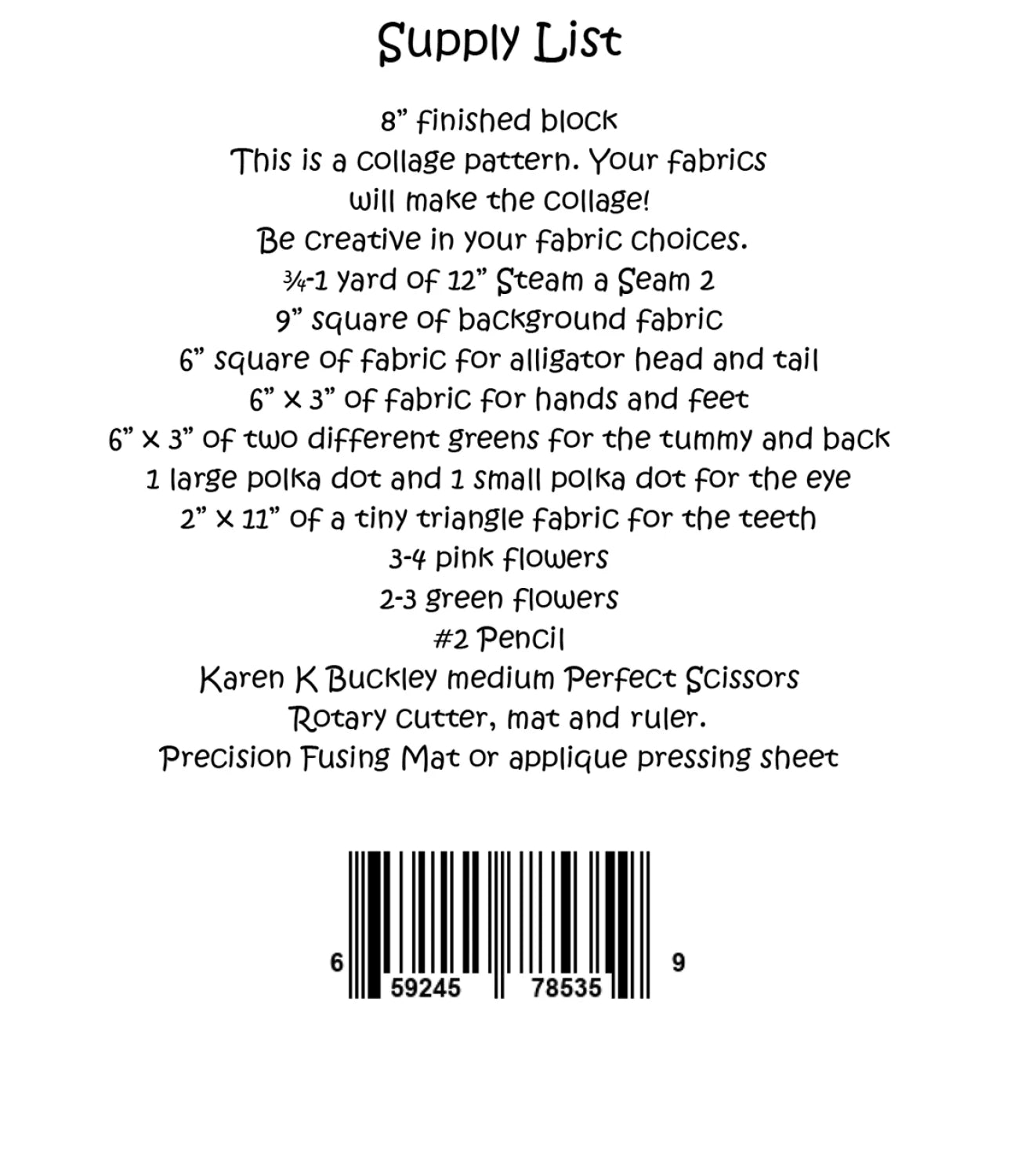 Whatevers! #43 Alligator Collage Pattern by Laura Heine