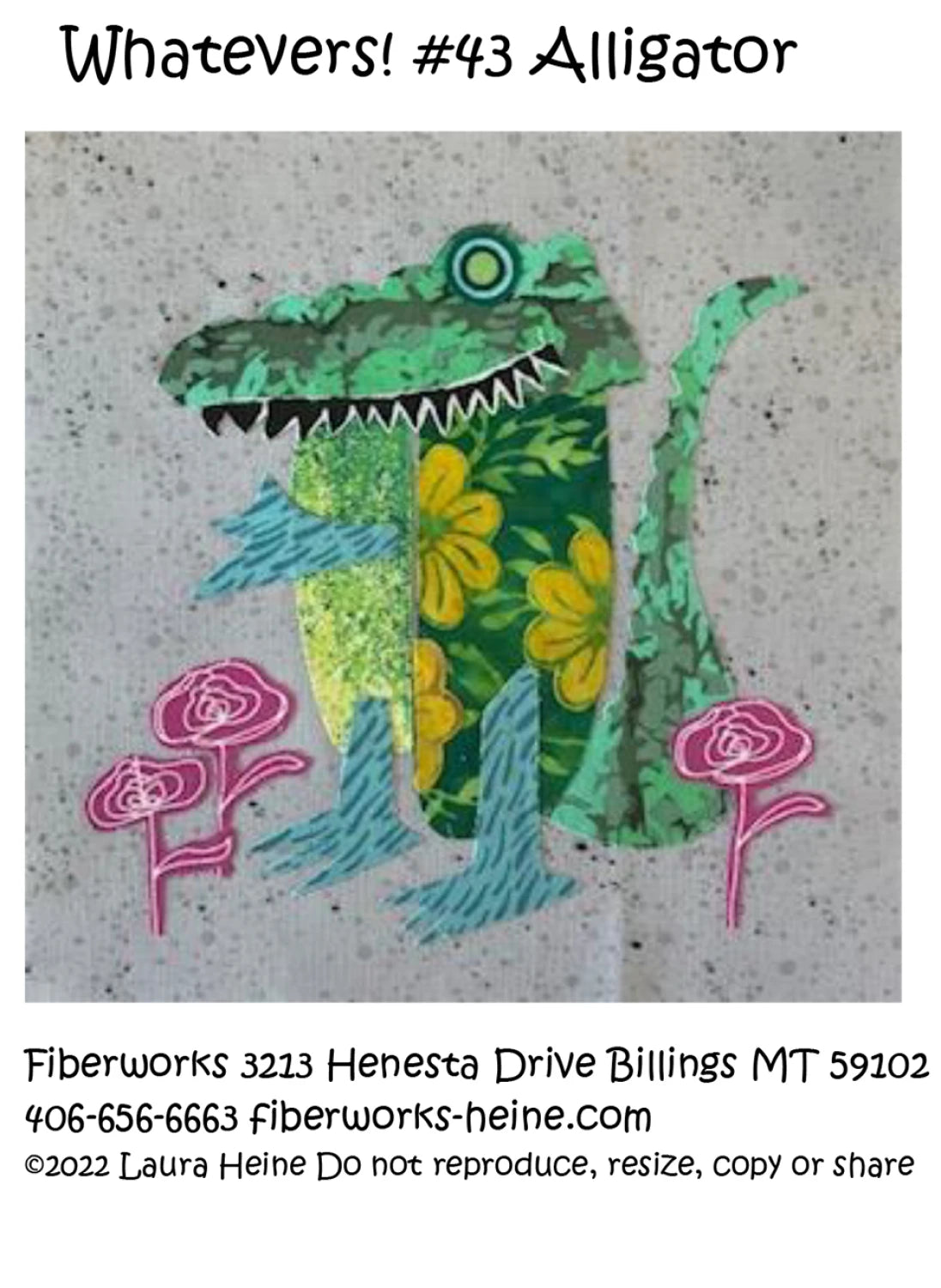 Whatevers! #43 Alligator Collage Pattern by Laura Heine