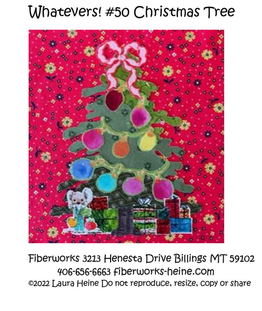 Whatevers! #50 Christmas Tree Collage Pattern by Laura Heine # FWLHWHAT50 - Special Order