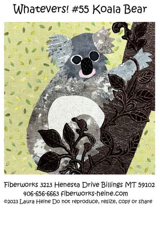 Whatevers! #55 Koala Bear Collage Pattern by Laura Heine # FWLHWHAT55 - Special Order