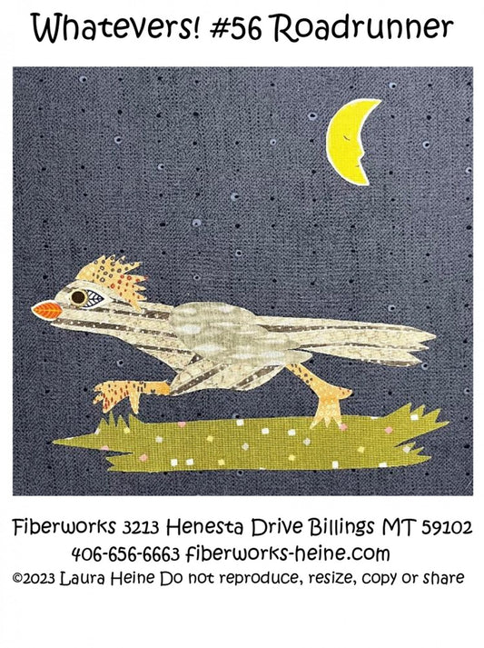 Whatevers! #56 Roadrunner Collage Pattern by Laura Heine # FWLHWHAT56 - Special Order