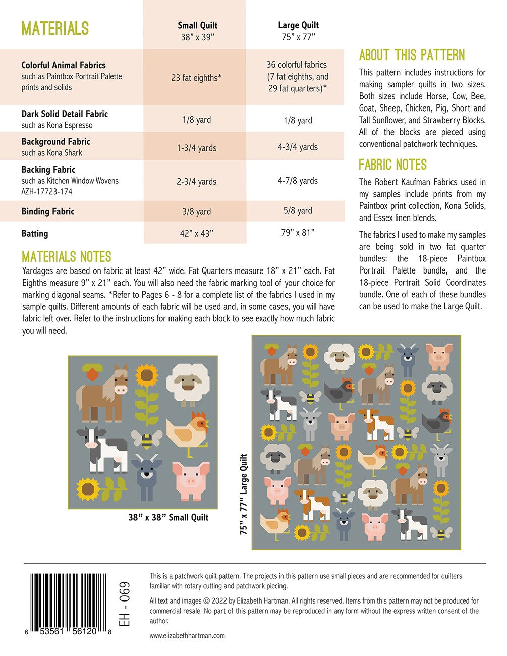 Fab Farm Quilt Pattern by Elizabeth Hartman