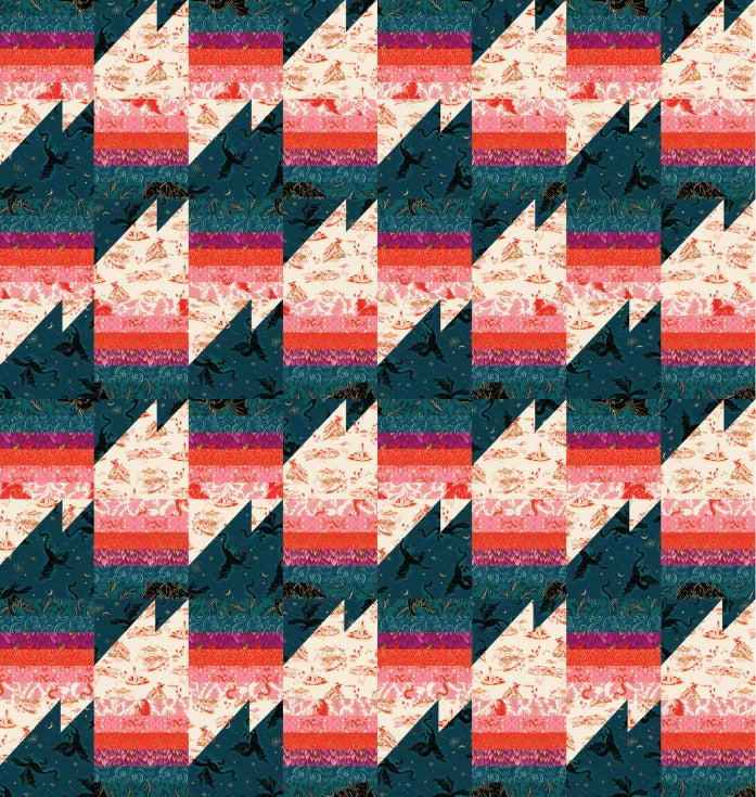 Fireglow by Sarah Watts : Falcon Ridge Quilt Kit