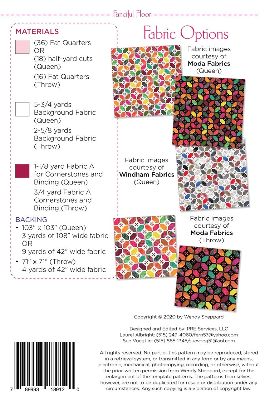 Fanciful Floor Quilt Pattern by Wendy Sheppard