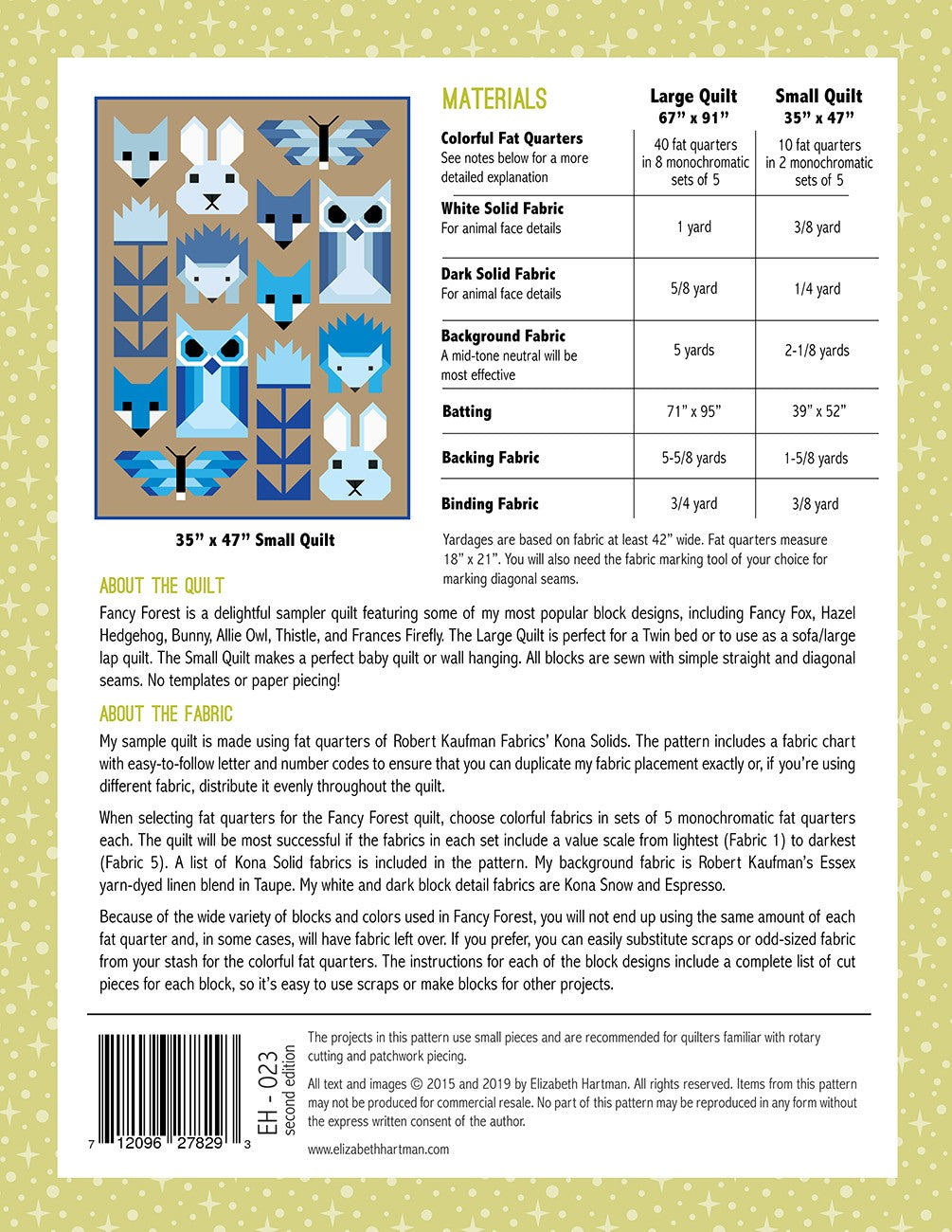 Fancy Forest Quilt Pattern by Elizabeth Hartman