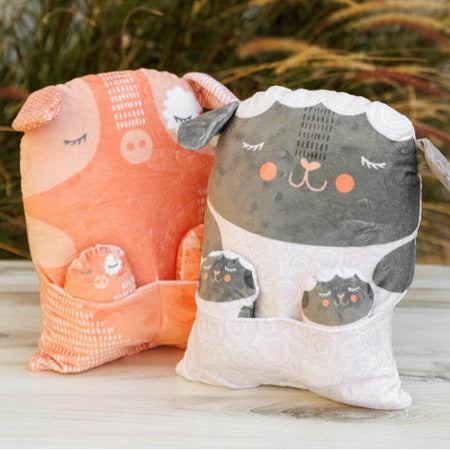 Farmstead Cuddle by Stacy Iest Hsu - Farm Animal Cuddle Pig & Sheep Panel