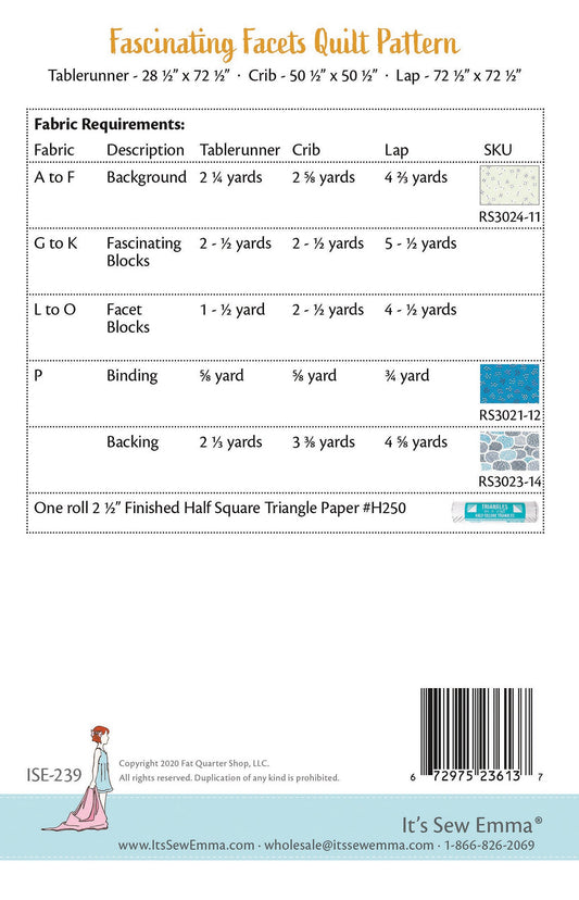 Fascinating Facets Quilt # ISE-239 - Special Order