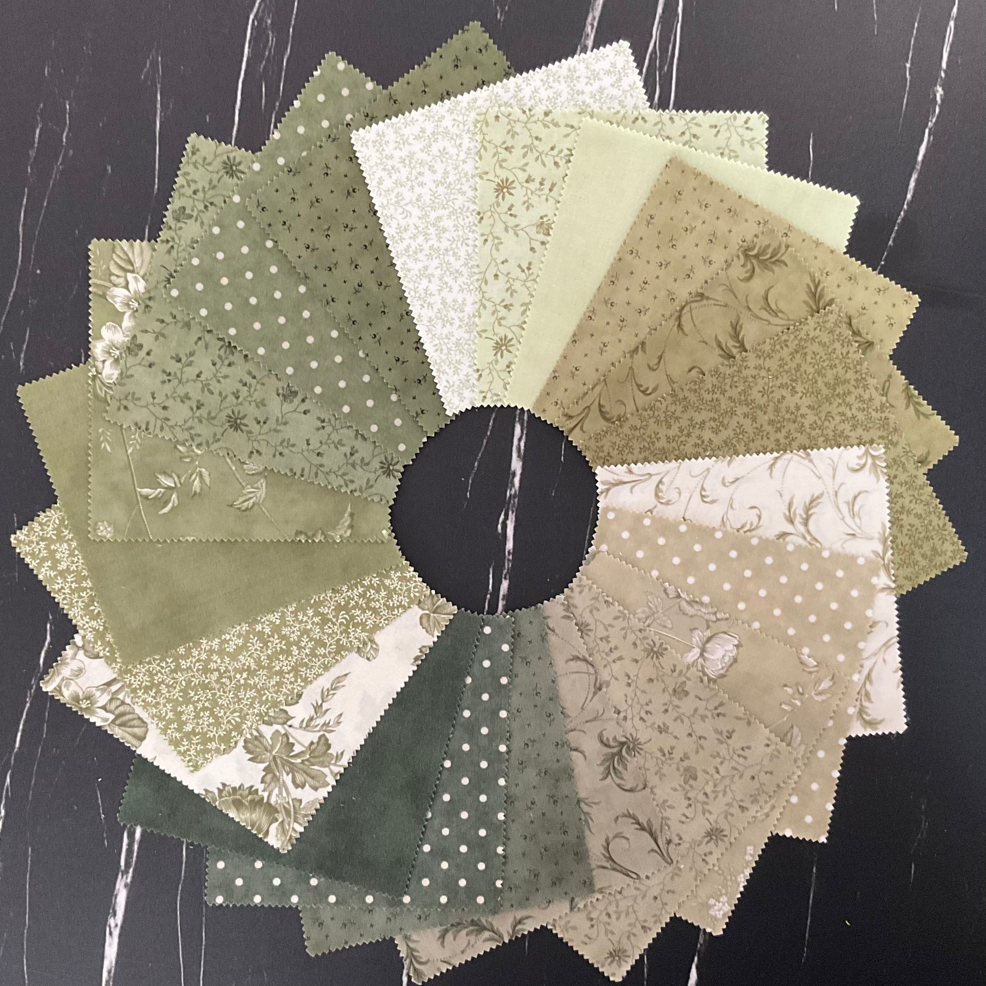 Favorites~Meadow Greens by 3 Sisters : Charm Pack