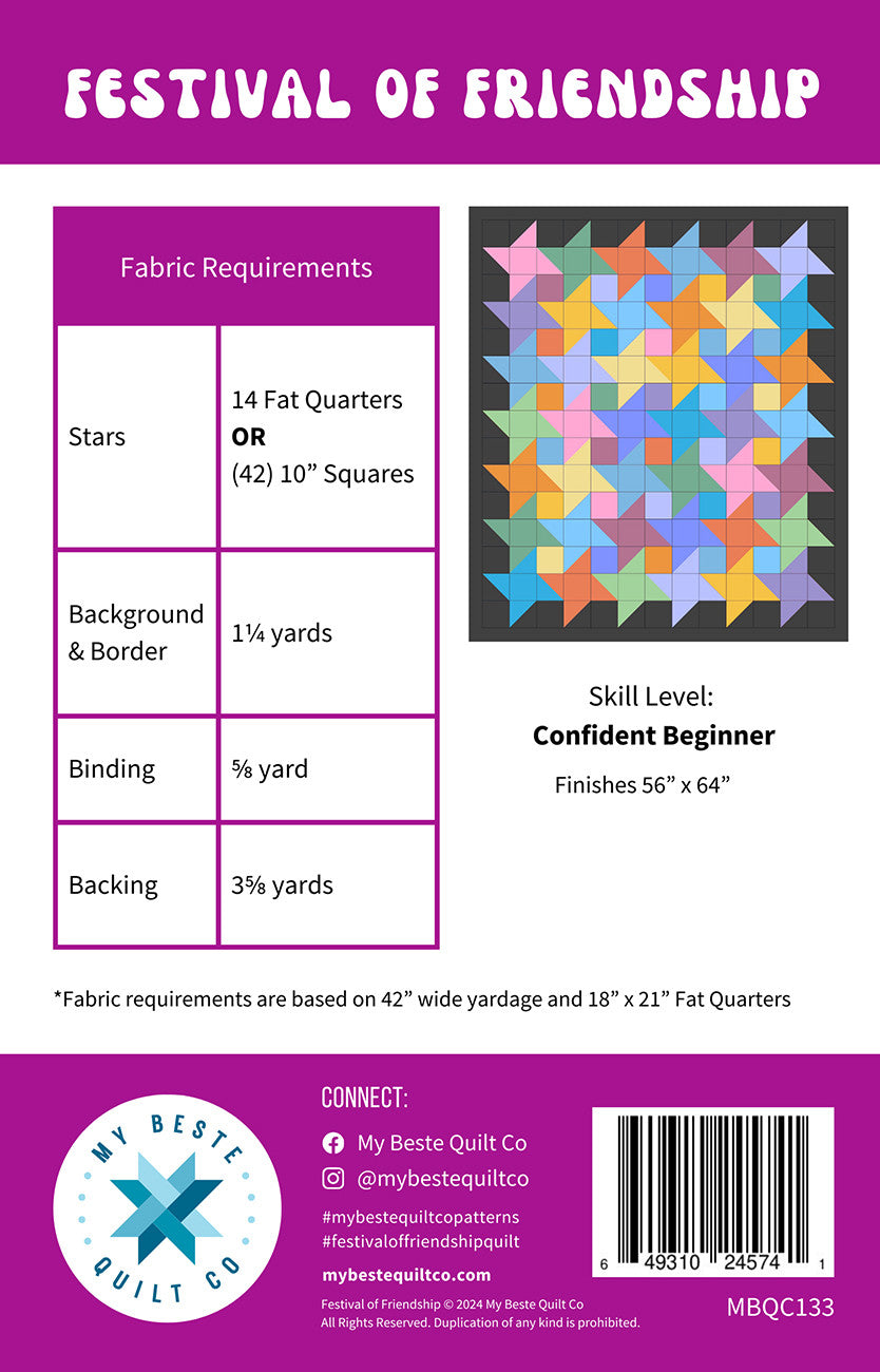 Festival of Friendship by My Beste Quilt Shop