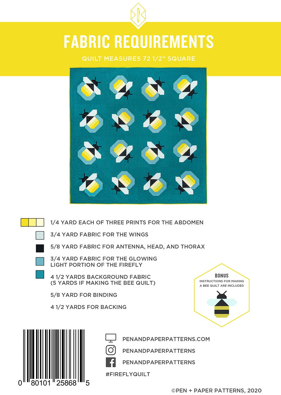 Firefly Quilt Pattern by Pen + Paper Patterns