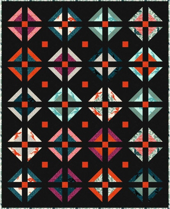 Fireglow by Sarah Watts : Hartwell Quilt Kit - Dark or Light