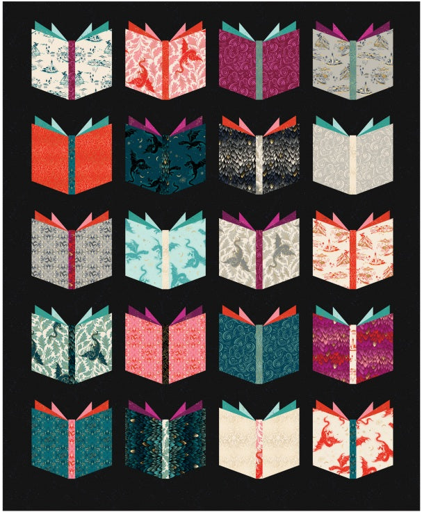 Fireglow by Sarah Watts REPRINT : Book Nerd Quilt Kit