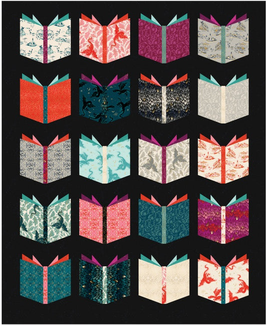 Fireglow by Sarah Watts REPRINT : Book Nerd Quilt Kit