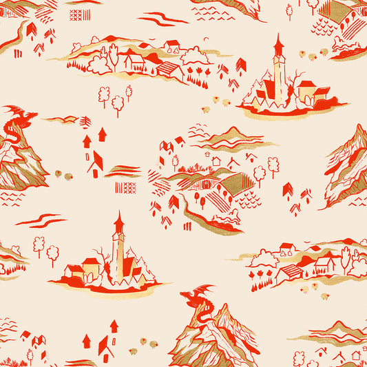 Fireglow by Sarah Watts REPRINT : Mountain Town Metallic Dark Ruby RS2133 11M