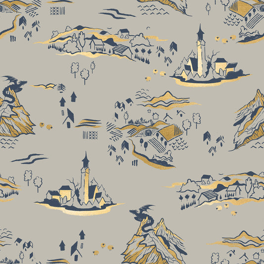 Fireglow by Sarah Watts REPRINT : Mountain Town Metallic Oyster RS2133 13M
