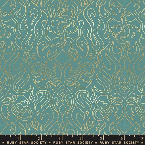 Fireglow by Sarah Watts REPRINT : Scribe Metallic Watercress RS2137 13M