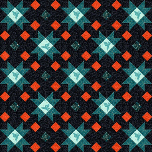 Fireglow by Sarah Watts REPRINT : Sirius Quilt Kit