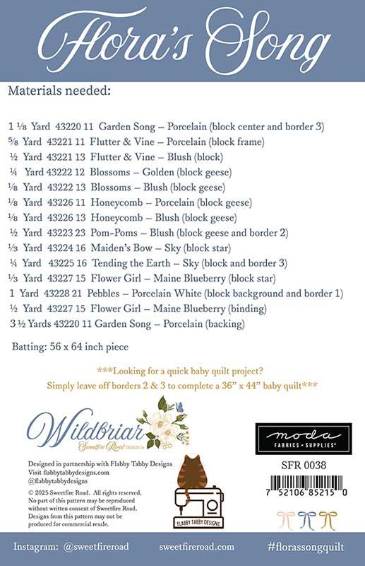 Flora's Song Quilt Pattern by Sweetfire Road