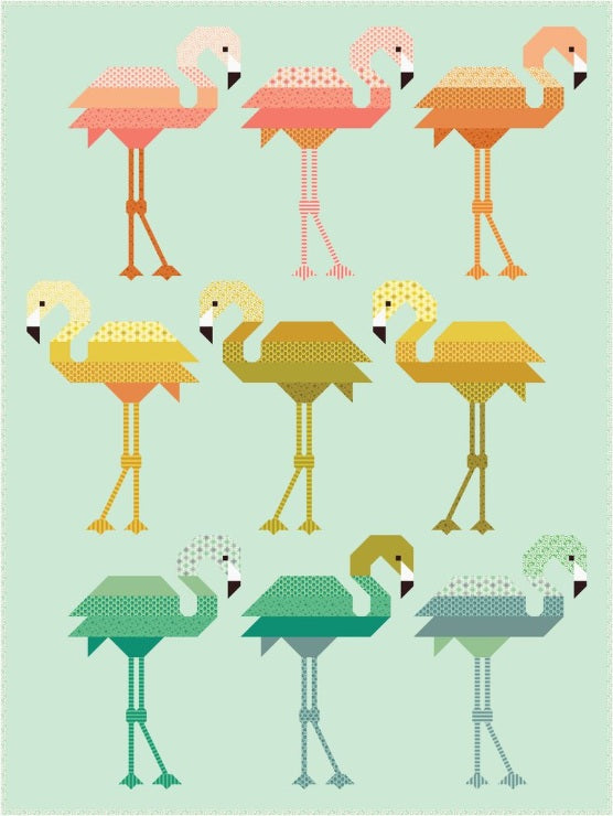 Florence Flamingo Quilt Pattern by Elizabeth Hartman