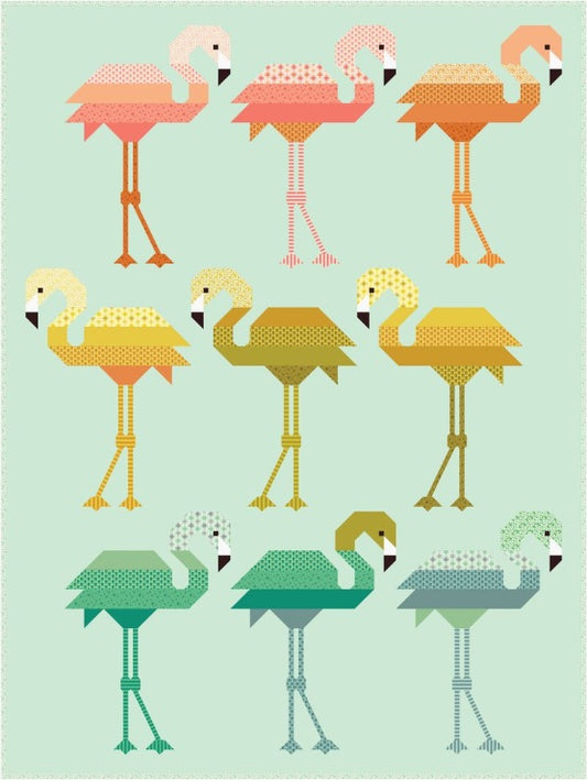 Florence Flamingo Quilt Pattern by Elizabeth Hartman