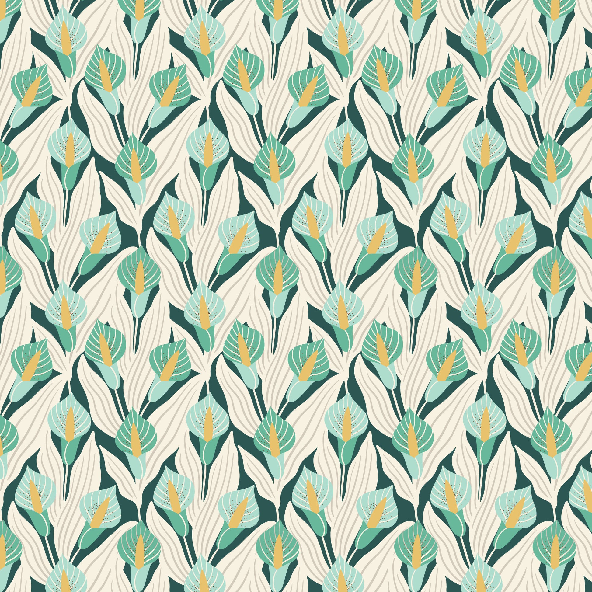 Florissima by Juliana Tipton : Calla Lilies Teal 228079