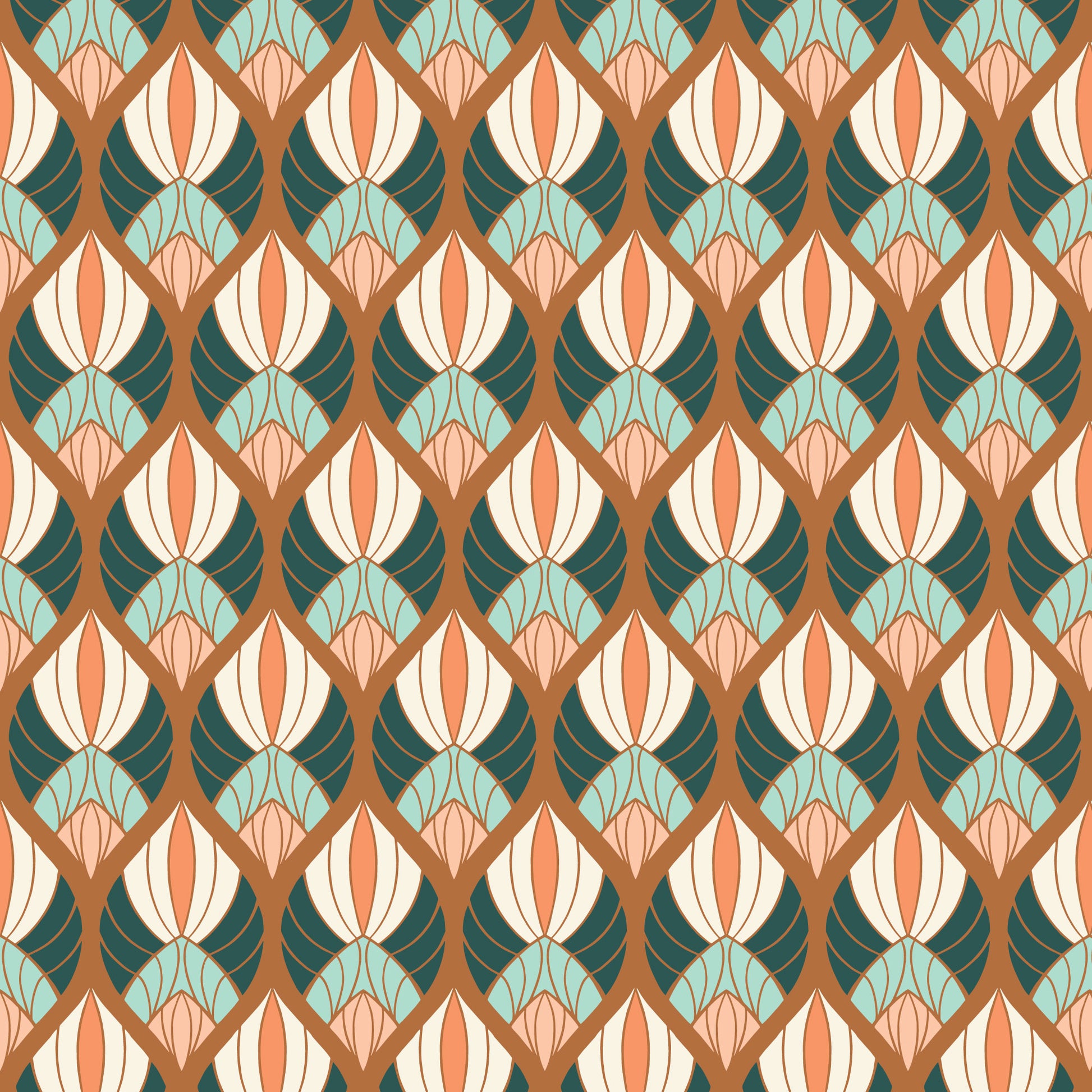 Florissima by Juliana Tipton : Deco Shells Coral 228077