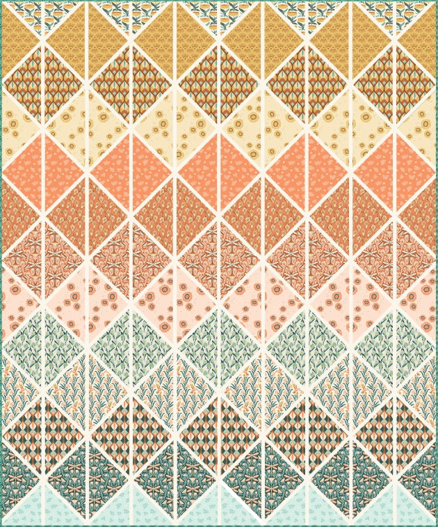 Florissima by Juliana Tipton : Deltille Quilt Kit