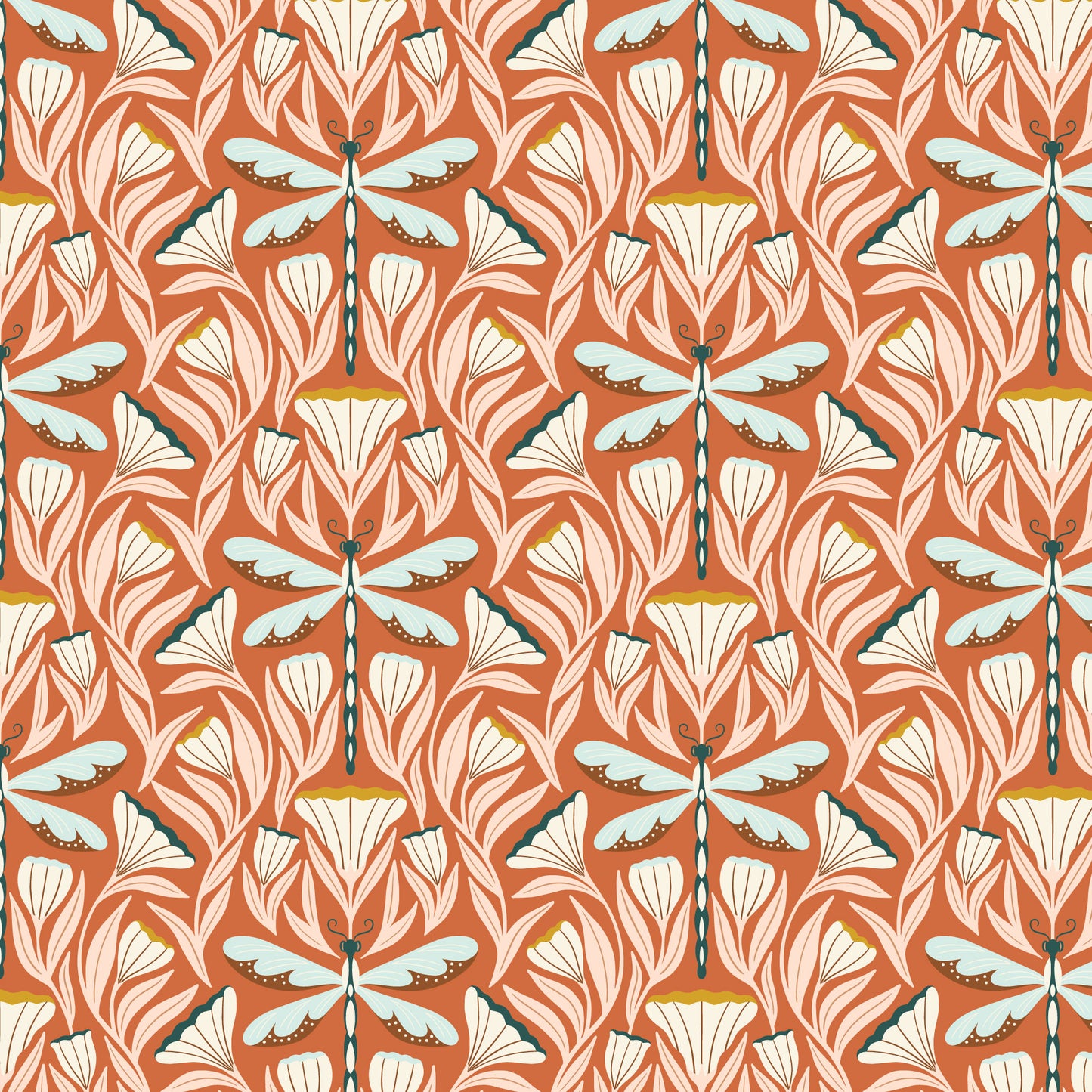 Florissima by Juliana Tipton : Dragonfly Dreams Coral 228072