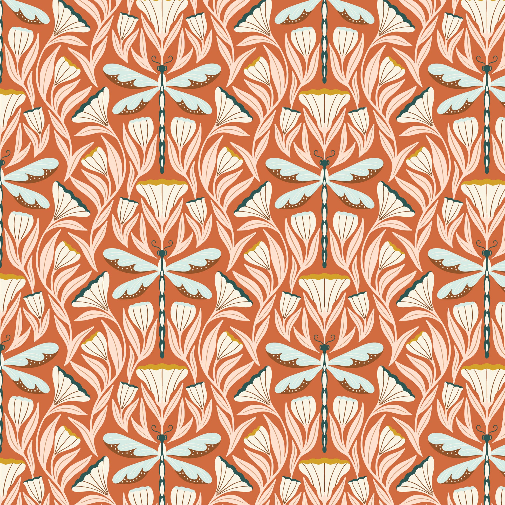 Florissima by Juliana Tipton : Dragonfly Dreams Coral 228072