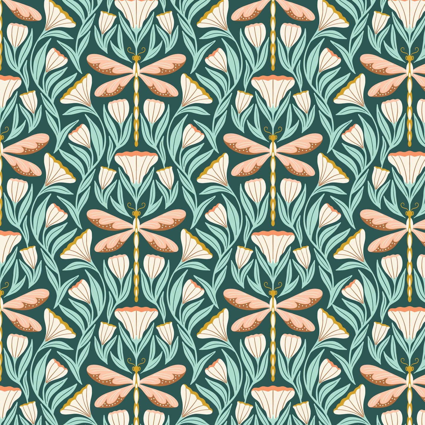 Florissima by Juliana Tipton : Dragonfly Dreams Teal 228073