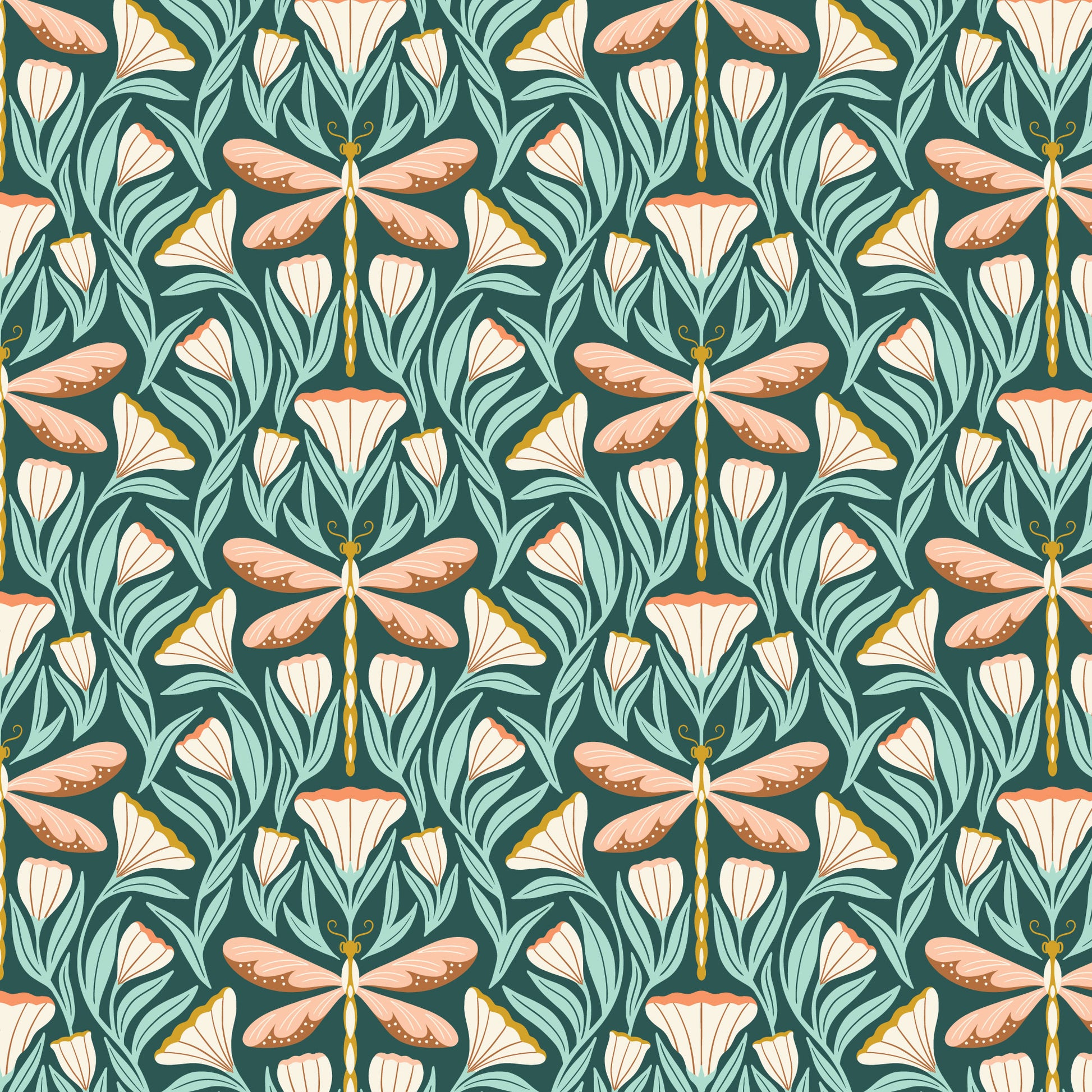 Florissima by Juliana Tipton : Dragonfly Dreams Teal 228073