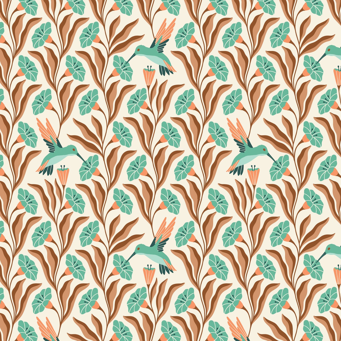 Florissima by Juliana Tipton : Hummingbirds Teal 228075
