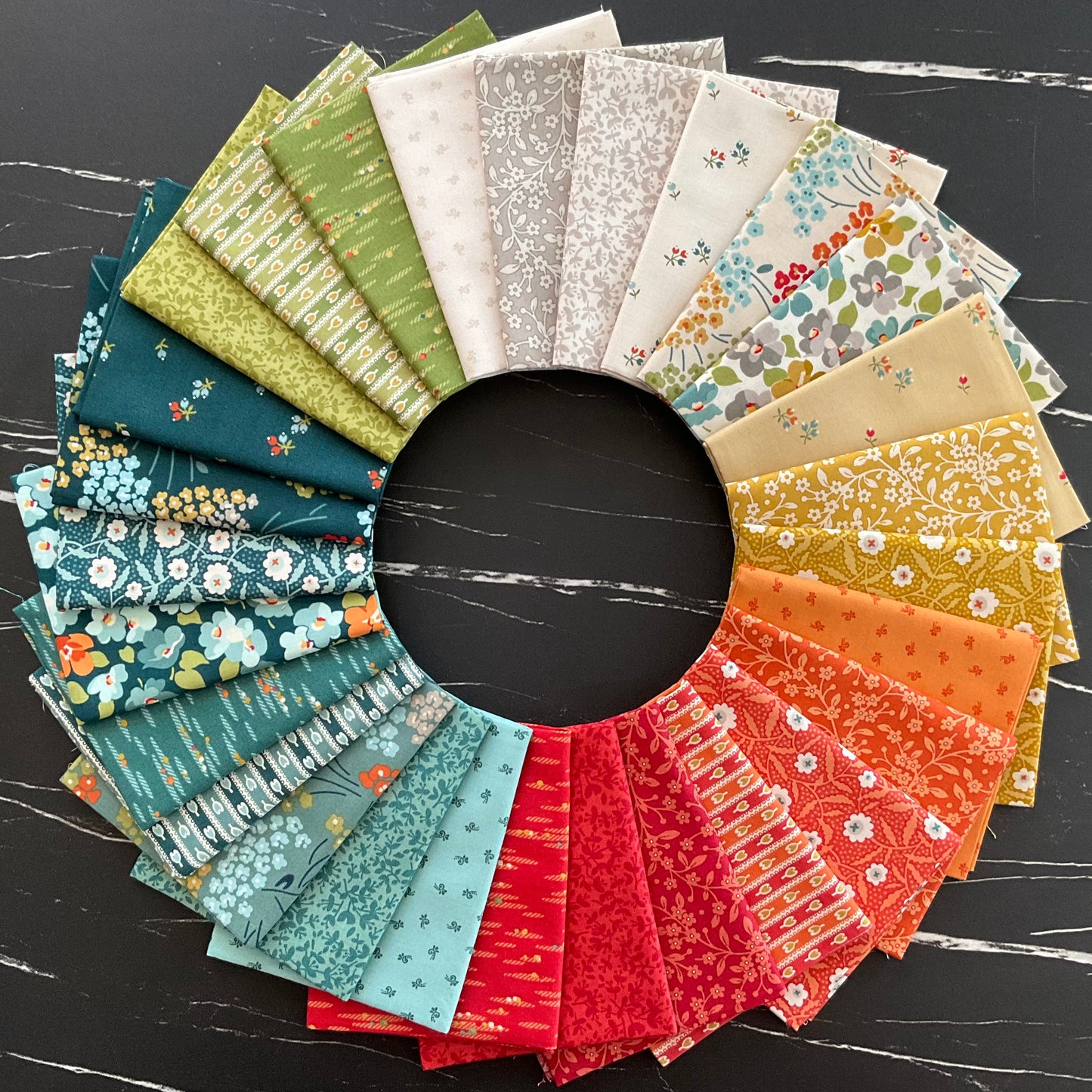 Flower Box by Renee Nanneman : Honeysuckle Teal A-1021-T