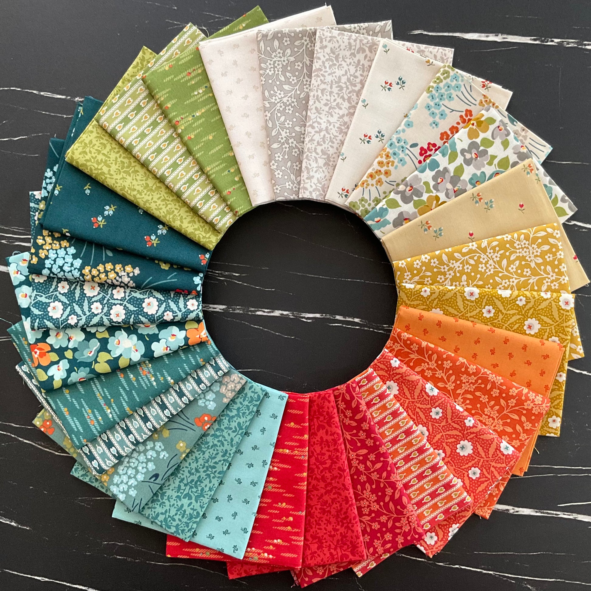 Flower Box by Renee Nanneman : Honeysuckle Teal A-1021-T