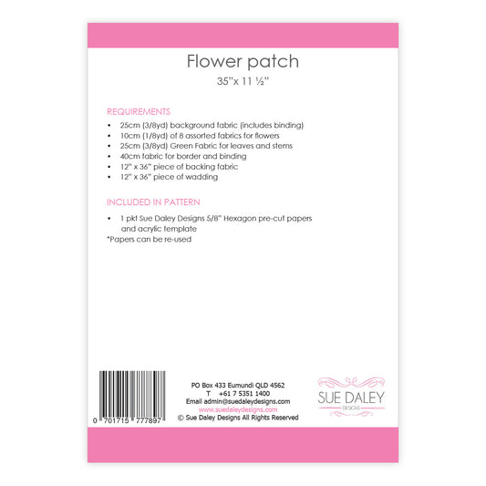 Flower Patch Table Runner Pattern by Sue Daley