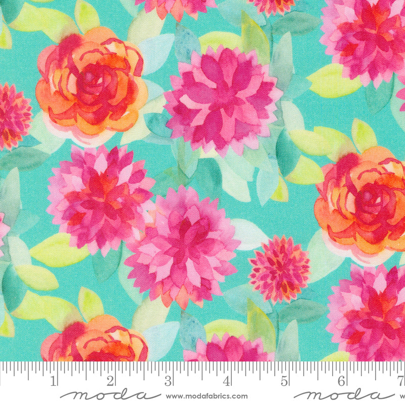 Flower Patches by Amarylis Henderson : Faceted Flower Robins Egg 21823 18