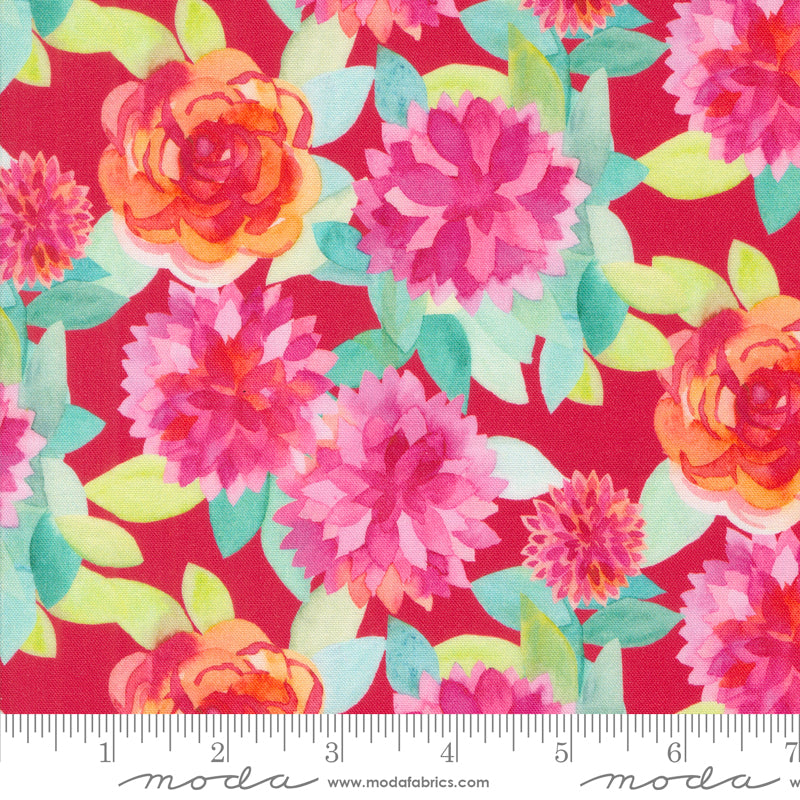 Flower Patches by Amarylis Henderson : Faceted Flower Ruby 21823 12
