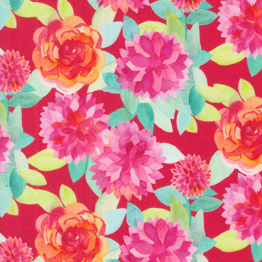 Flower Patches by Amarylis Henderson : Faceted Flower Ruby 21823 12