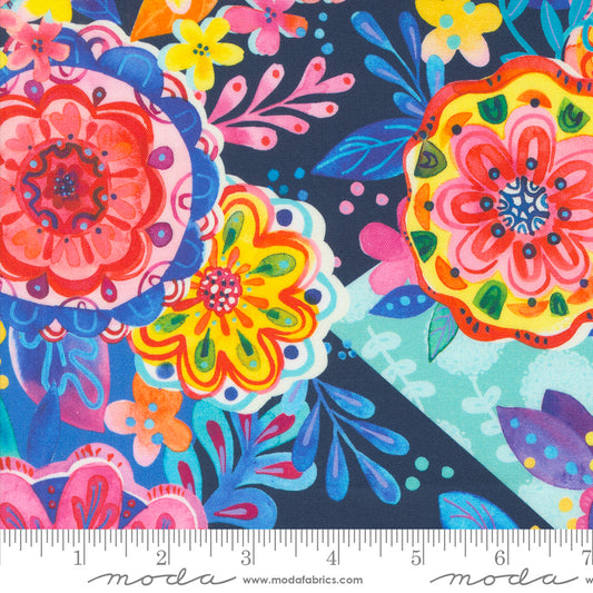 Flower Patches by Amarylis Henderson : Floral Bash Midnight 21821 13
