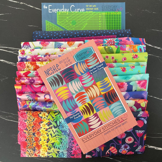 Flower Patches by Amarylis Henderson: Nestle Quilt Kit