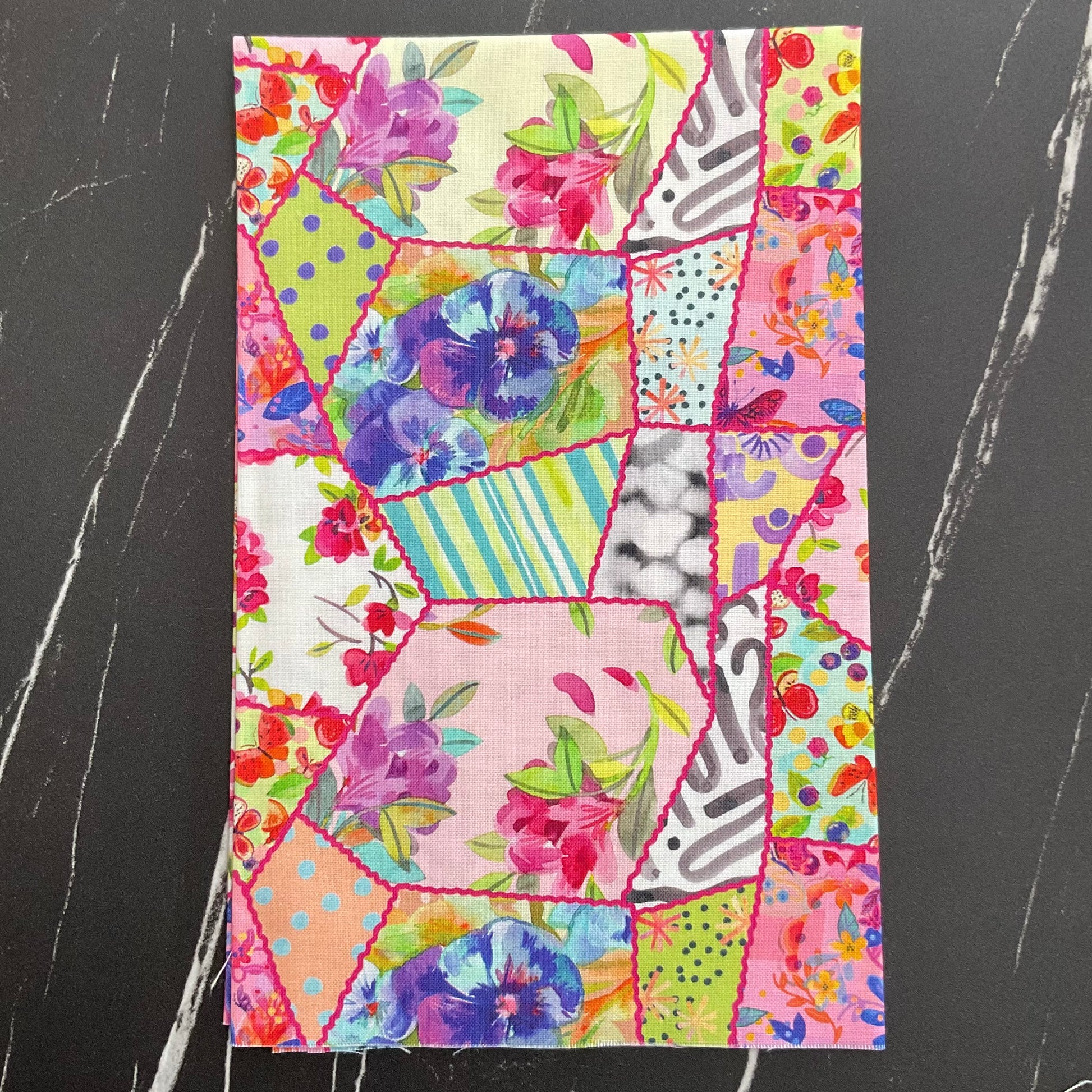 Flower Patches by Amarylis Henderson : Picnic Patchwork Rainbow 21824 11